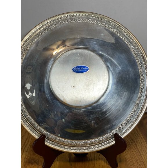 A Flipped Silver-Plated, Reed & Barton tray with /Transfers & Gold Detail - Picture 4 of 10